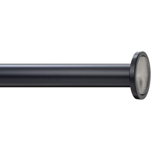 Ivilon Tension Curtain Rod or Shower Rod Simple Minimal Design 54"-90" Black - Picture 2 of 4